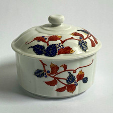 Vintage Japanese Arita Ware Porcelain Lidded Bowl Trinket Box Kinshobai Kohou picture