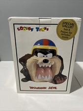 TASMANIAN DEVIL LOONEY TUNES COOKIE JAR 1993 Bonus Salt and Pepper Shakers picture