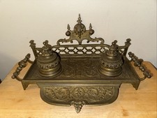 Antique Brass Double Ink Well picture