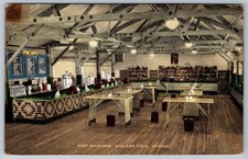 Williams Field AZ Post Exchange PX Interior Linen Postcard 1945 Army Air Field picture