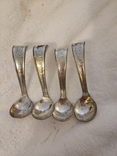 4 Antique Dairy Cream Top Spoon / Ladels 1920s  picture