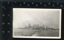 c.1930s NYC Lower Manhattan Skyline Harbor Art Deco Original Photo VELOX picture