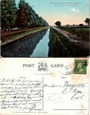 Lodi CA Woodbridge Irrigating Ditch Postcard Used (41870) picture