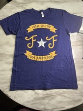 American Apparel Fonta Flora Brewing NC T-shirt Sz. M. Made In USA, Retro, Navy picture