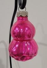 Vintage Shiny Brite Hot Pink Rose Glass Ornament Good Condition picture