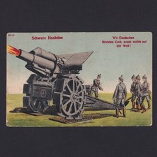 GERMANY 1916, Postcard, Propaganda, Heavy Howitzer picture