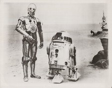 HOLLYWOOD STAR WARS C-3PO R2-D2 PORTRAIT VINTAGE 1977 ORIGINAL Photo 593 picture