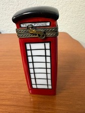 Vintage Limoges France English Phonebooth Trinket Box picture