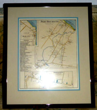 ANTIQUE  MAP MAPS PORT MONMOUTH MIDDLETOWN NJ PROPERTY OWNERS NAMES BUSINESSES picture