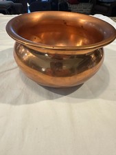 Vintage Coppercraft Guild Decorative Copper FLat Bottom Toon Bowl 1960's picture