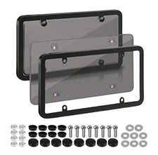 2Pcs License Plate Cover Car ABS License Protector Frame for Standard US Plates picture