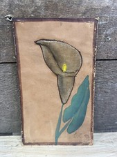 Antique 1907 Leather Flower Post Card  picture