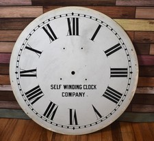 Vintage Self Winding Clock Co Metal Clock Dial Face 18