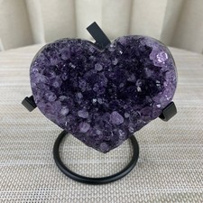 430G Natural Beautiful Pattern Purple Crystal Agate Love Spiritual Healing Gift picture