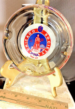 vtg Polish National Alliance Chicago Society PNA Glass Ashtray - euc picture