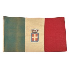 Vintage Cotton Italian Kingdom Flag Italy Cloth Nautical Antique Old Textile Art picture