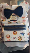 NEW Disney Cruise Line Loungefly Mini Backpack Wish Mickey Minnie Mouse White picture
