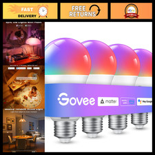 Govee Smart Light Bulbs, A19 Color Changing Light Bulb, 800 LM, E26 Base picture