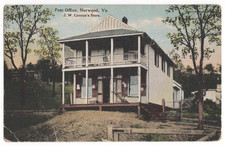 POST OFFICE J.W. CARRICO'S STORE WINGINA W.E. BURGESS POSTCARD NELSON COUNTY, VA picture