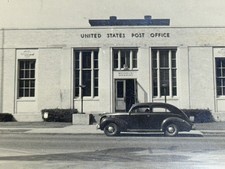 1940s Magnolia Arkansas Post Office Original Photo Vintage Automobile 8x4.75 picture