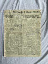 New York Times Newspaper February 3, 1932 Complete issue Vintage FDR Earthquake picture