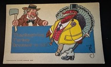 Dressed Turkey in Top Hat with Joke Book~Thanksgiving Postcard A/s Denslow~d826 picture