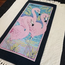 Vintage  late 80s or 90s Beach towel retro neon graphic print souvenir Bahamas picture