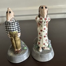 RARE 2001 Beetlejuice Couple Salt & Pepper  Shakers Stretch Face Barbara & Adam picture