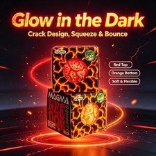 RARE NeeDoh MAGMA Squeeze Ball, LED, Orange and Red picture
