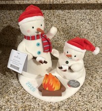 Hallmark 2025 Snowman Plush Roasting Marshmallows Annual Collection picture