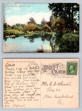 Alliance, OH-Ohio, Mahoning River Landscape Reflection Vintage c1909 Postcard picture