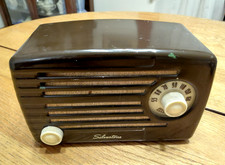VINTAGE SILVERTONE METAL MIDGET NO 1 AM MID CENTURY RADIO picture