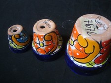 Set of 3 Mexican Talavera pottery art Planters Garden decore Kitchen Art picture