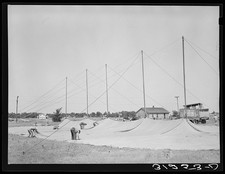 Photo:Sikeston Missouri 1938 Lasses-White Show Tent Erection Carnival picture