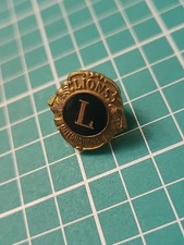 Vtg Lions International Club Gold Tone Lapel Pin picture