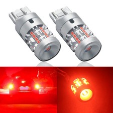 Eseastar 7443 W21/5W T20 Led Double Red Super Bright Bulb 12V-24V Stop Tail Lam_ picture