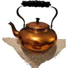 Vintage Copper Color Metal Teapot picture