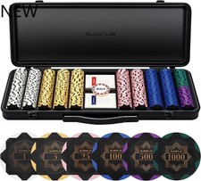 SLOWPLAY Nash 14g Clay Poker Chip Set Black Gold Edition– 500PCS Full Set picture