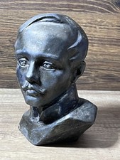 Vintage USSR Bust Figurine of Mikhail Lermontov, Russian Poet picture