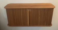 Vintage Mid Century Teak Tech Wall Cabinet 20x9x7 Tandour Doors-Media Storage picture