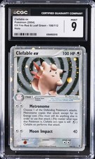 2004 POKÉMON EX FIRE RED & LEAF GREEN HOLO #106 CLEFABLE EX CGC 9 picture