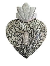 HANDMADE  MILAGROS WOOD  OUR LADY OF GUADALUPE  , MEXICAN FOLK ART  , 10