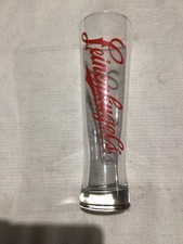 Leinenkugel’s 16oz Pilsner Beer Glass 8.75” Red Script Logo 10” Tall picture