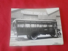 Vintage Paterson NJ Vehicle Company Linen Backed Bus Photo                   P90 picture