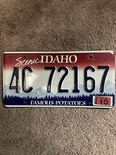 2009 Idaho License Plate - 4C 72167 - Nice picture