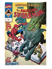 1990 Adventures In Reading Starring Amazing Spider-Man Comic Book #1 MINT COND picture