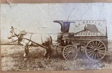 Antique 1870s-80s FK Walt Pennsburg Pa Horse Drawn Business Wagon Photo picture
