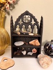 Gothic Cathedral Trinket Shelf | Crystal, Apothecary & Curio Display picture