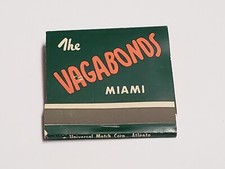 Vtg 1960s Matchbook - VAGABONDS Motel, Biscayne Blvd., Miami Florida NEW picture