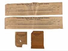 4 Antique Railroad Documents 1890-1918 NY New Haven Hartford Car Report Forms picture